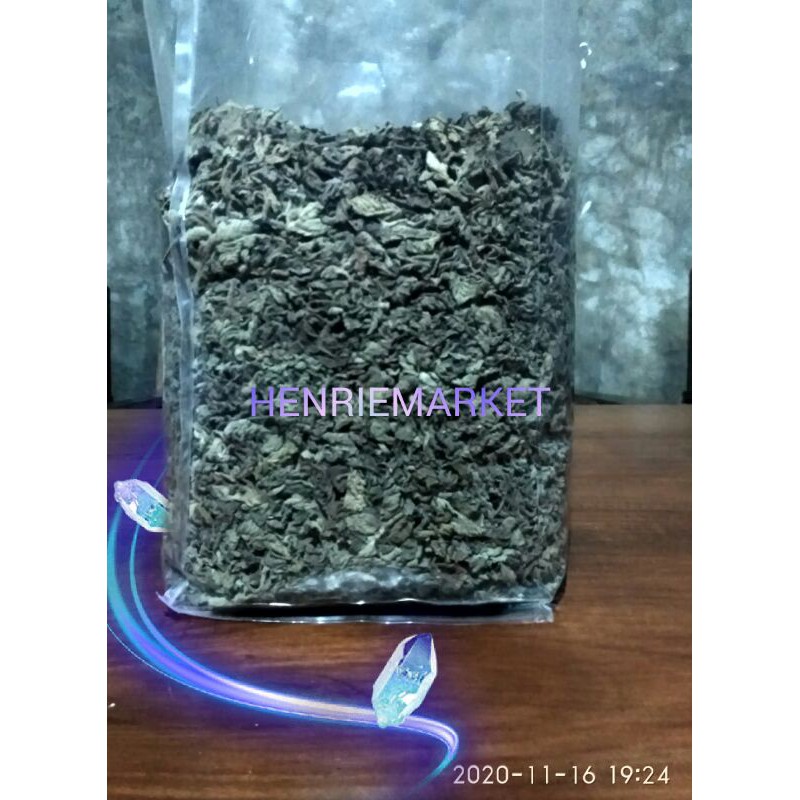 Daun cincau hitam kering - black grass jelly - bahan dasar cincau hitam - 1kg