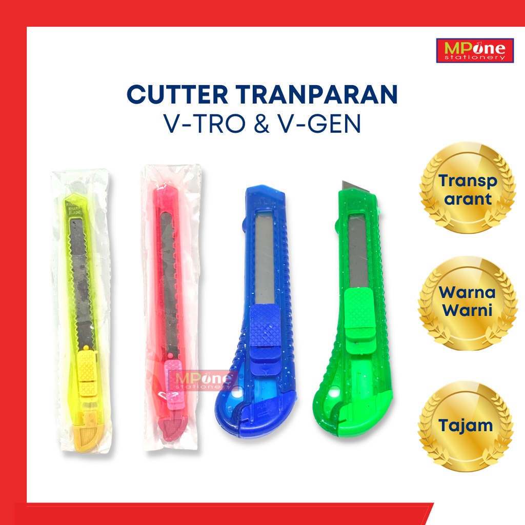 

Cutter Transparant / Pisau Cutter / Pisau Cutter Besar / Pisau Cutter Kecil