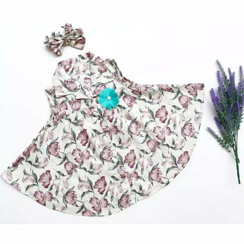 AS Dress bayi bahan katun jepang Orchid Dress