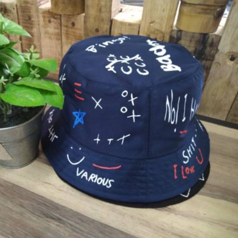 Topi Badas Keplek Bucket Sablon RD