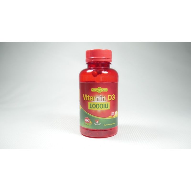 NATURE’S PRIDE Vitamin D3 1000IU 30 Softgel Vit D 3 1000 IU NATURE PRIDE ISI 100