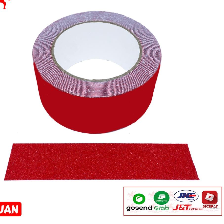 

빠 Lakban Lantai Anti Slip Ksatria Tape Isolasi Tape Safety Walk Anti Licin Tape Ukuran 50MM X 5M Hot