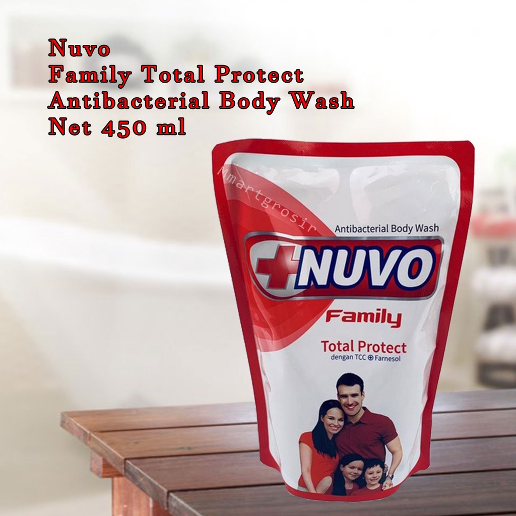 nuvo / Family / sabun cair / sabun badan / 400 ml / Total protect