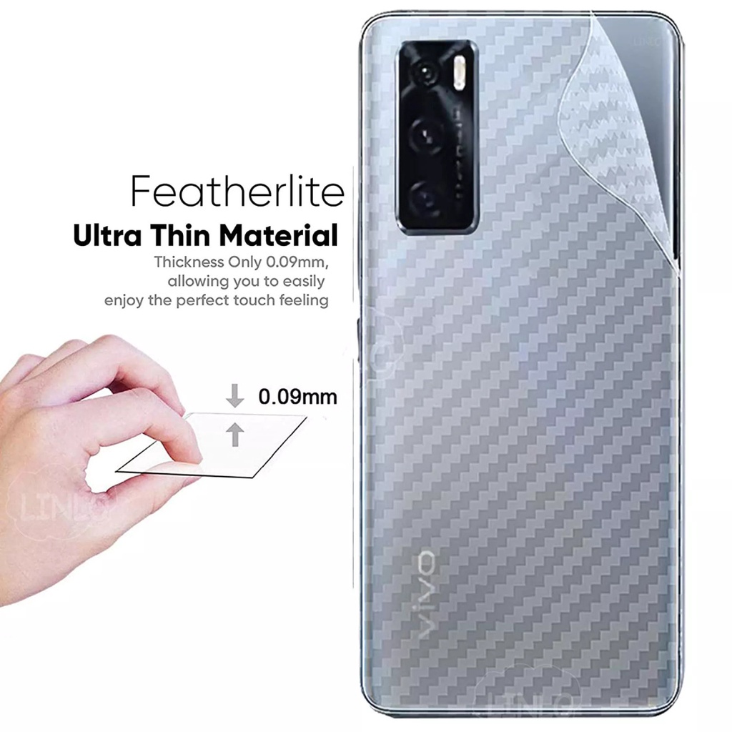 GARSKIN Sticker Carbon Vivo V23E iPhone XR Samsung A32 5G Skin Carbon Transparan Fiber Protection Back Sticker Carbon