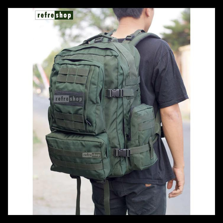 Tas Ransel Punggung Militer / Tentara / Army/ Tni Px314 - Hitam Komplit
