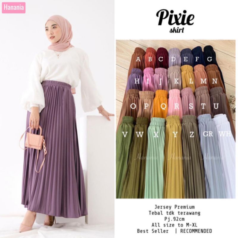 pixie skirt rok plisket jersey by hanania