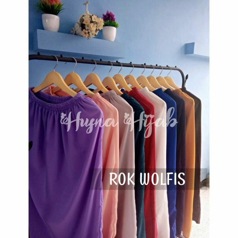 [HUSNA COLLECTION] Rok Wolfis Full Karet / Rok Wolfis