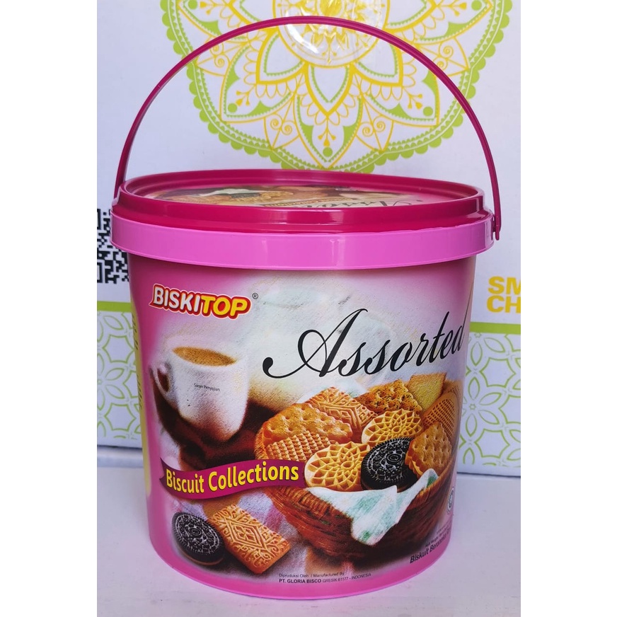 

Biskitop Assorted Kaleng Paket 2x400gr/ Biskitop Ember Plastik/Biskuit Lebaran