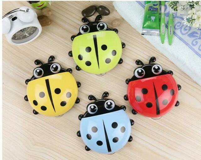 LadyBug Tooth Brush HoldeR/ dispenser / tempat sikat gigi