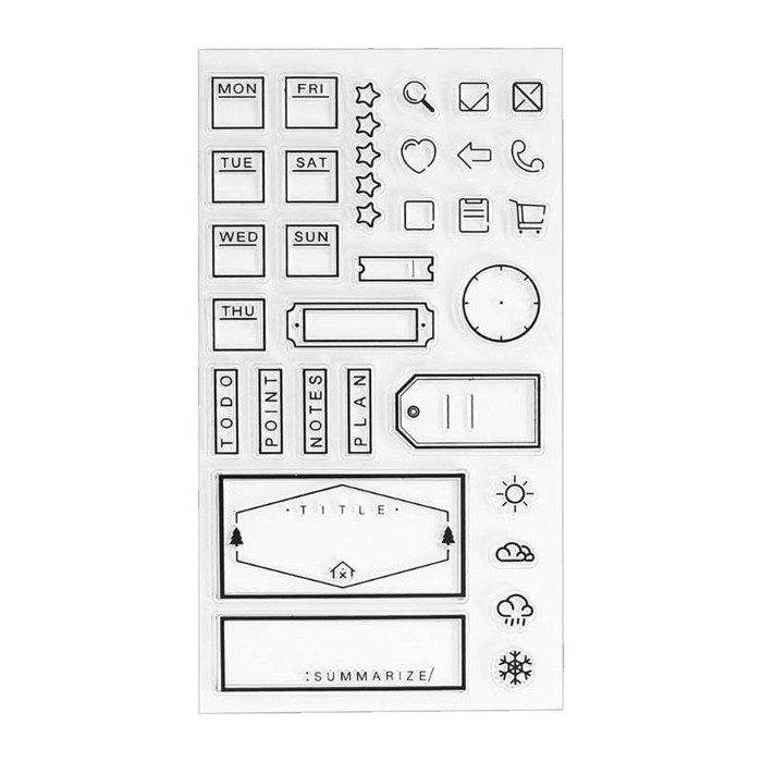 Clear Stamp (Stempel Transparan/Bening) - TO DO LIST Pattern