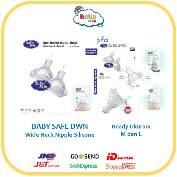 DOT NIPPLE BABY SAFE DOUBLE VALVES WIDE NECK NIPPLE ISI 2-BELLA SHOP