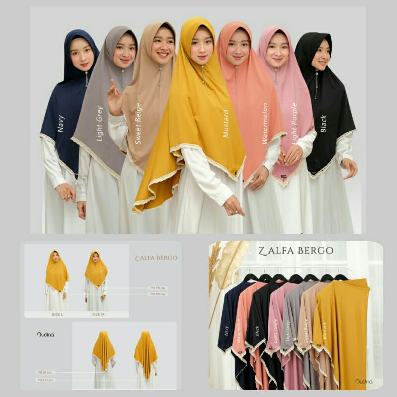 JILBAB/KHIMAR/BERGO ZALFA ORENJI ORI AUDINA HIJAB
