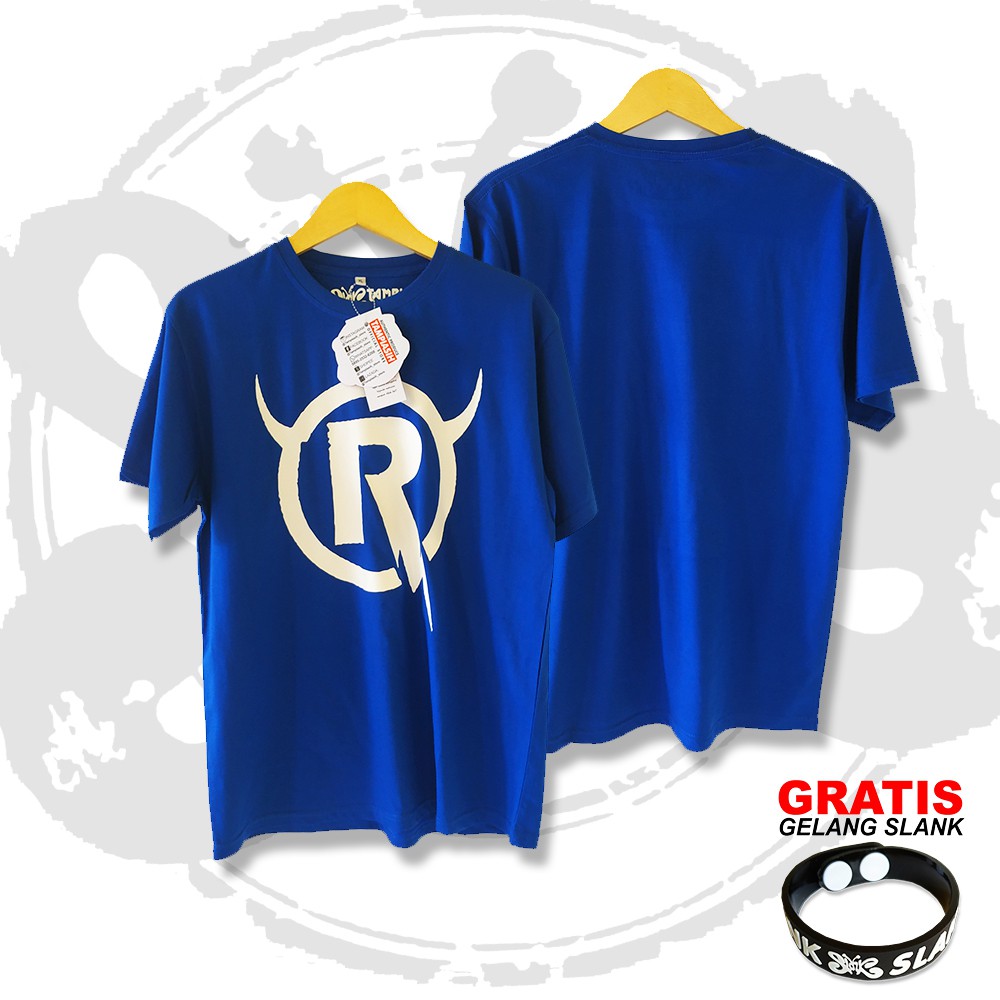 RIDHO BLUE - LENGAN PENDEK - 100% ORIGINAL MADE IN SLANKERS - BAJU SLANK - KAOS SLANK - TAMPIASIH ST