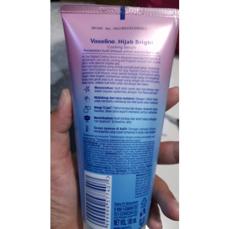 Vaseline hijab bright cooling serum