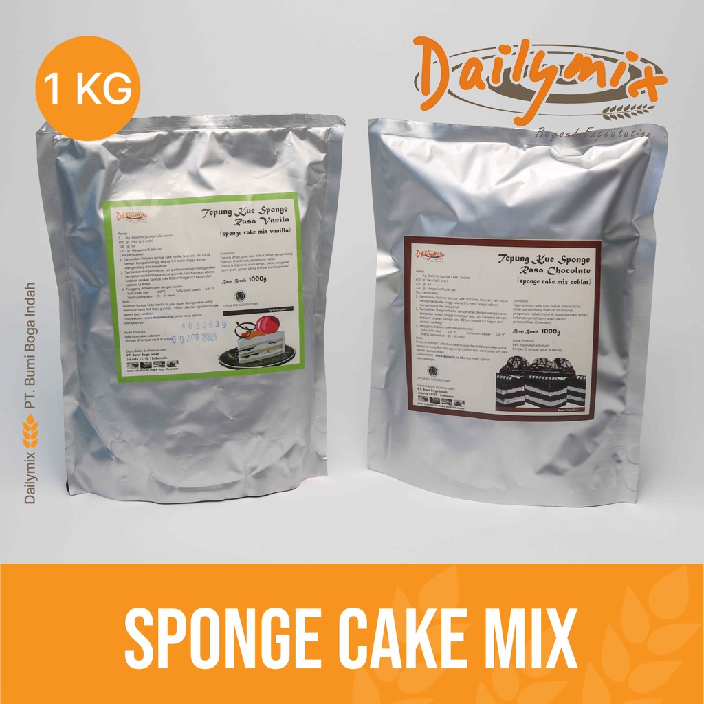 

( Dailymix ) Tepung Premix Sponge Cake Instant / Premix Sponge Cake / Tepung Sponge Cake / Sponge Cake Vanila / Sponge Cake Coklat