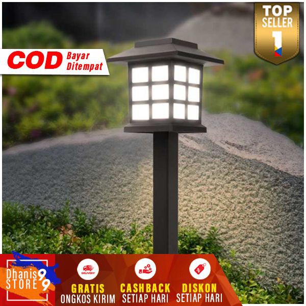 Lampu Outdoor Taman Solar Panel Garden Decoration Ground Plug Lamp Hias Pencahayaan Luar Ruangan