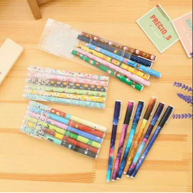

Pulpen Gel Set Angkasa Tinta Warna ( isi 6 )