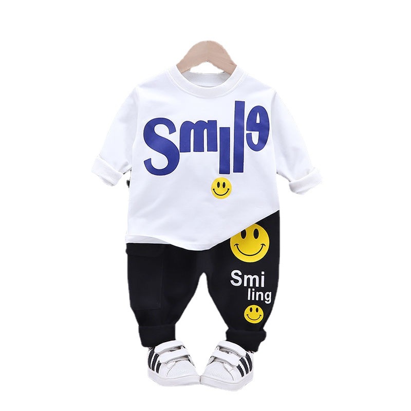 HappyOliver PASSWORD SMILE BOY Setelan Sweater 1 - 7 Tahun Baju Anak BerKualitas