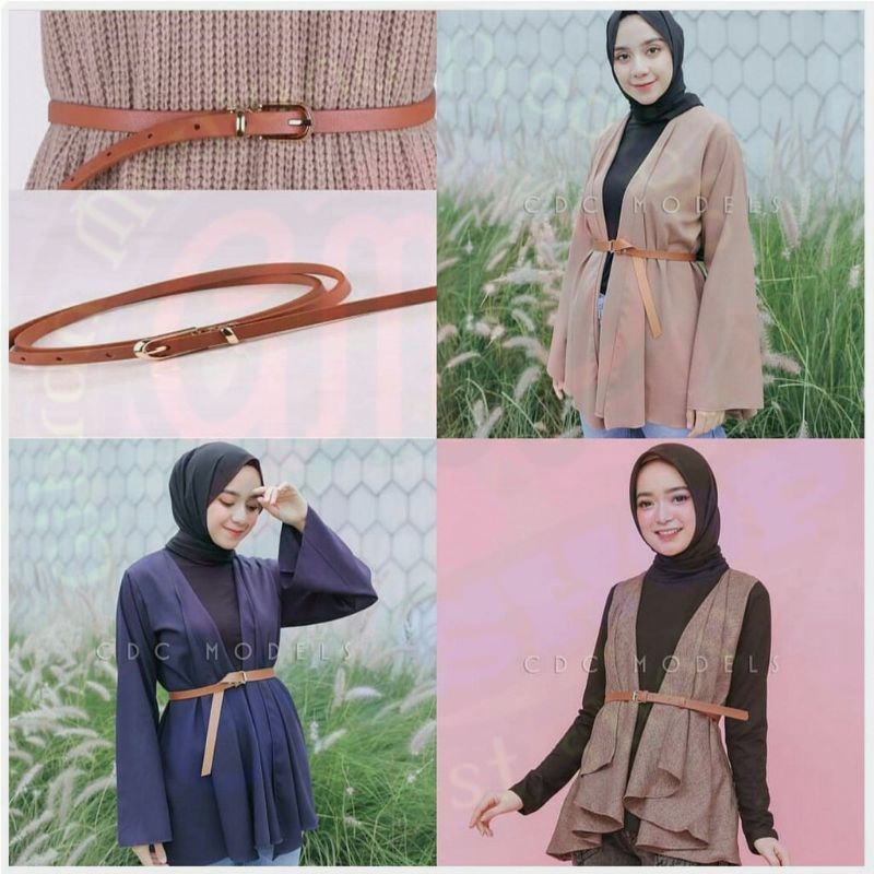 [GMP] Ikat Pinggang Wanita Fashion Coklat Sabuk Gamis Fashion Belt kecil