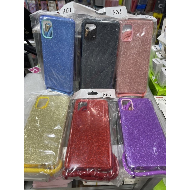 SAMSUNG A51/A31/A12 NEW CASE GLITER TALI GANTUNGAN NAGITA LANYARD CASE