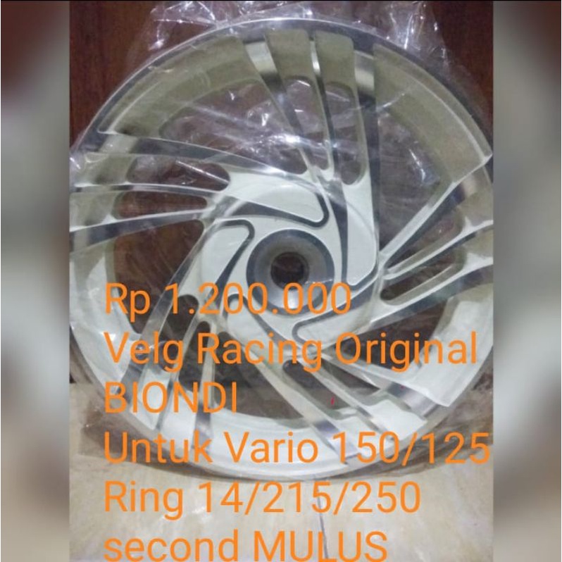 Velg Racing BIONDI Ring 14/215/250 untuk Vario 150/125