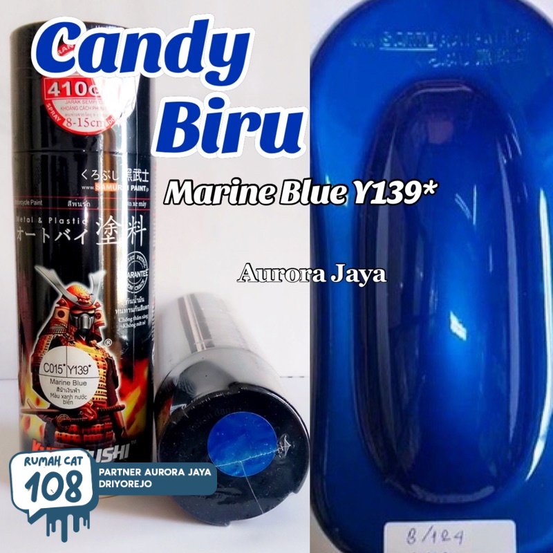 

Rumah Cat - Pilox Samurai Marine Blue Y139 Biru Candytone Candy Tone Transparan Cat Pilok Tahan Bensin 400ml | Rumah Cat Mobil dan Motol