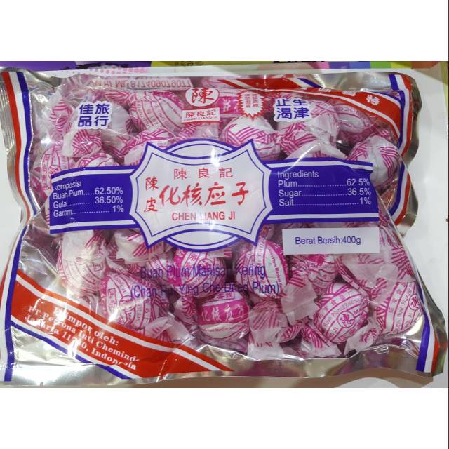 

Manisan Buah Plum Kering / Manisan Chan Pui Ying Che Dried Plum 400gr