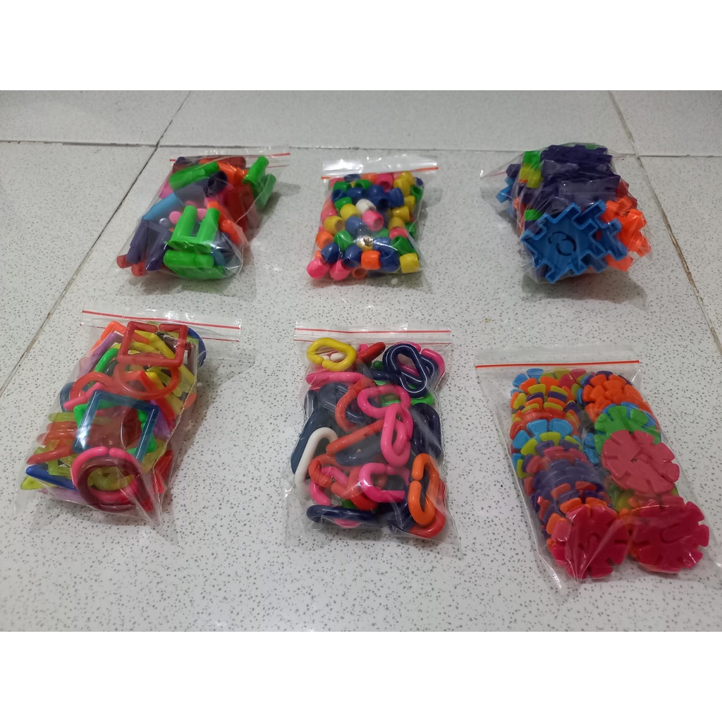Meronce Rantai Geometri - Sensory Play Montessori
