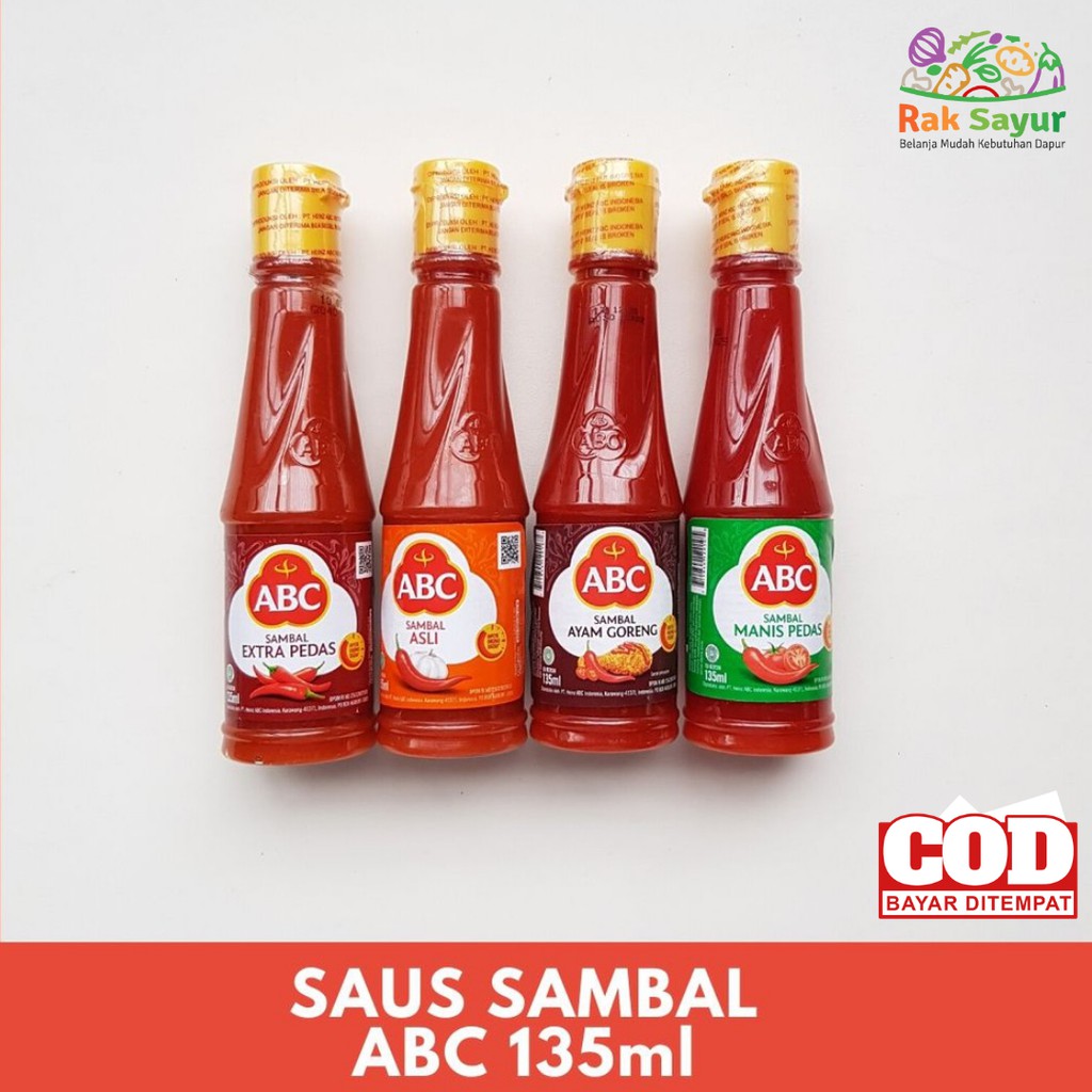 

Saus ABC 135ml Saus Tomat Sambal Asli Extra Pedas Manis Bawang Kecap Murah Padang