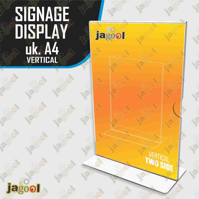 

Menu Display - Akrilik / T Shaped 2 Sisi A4