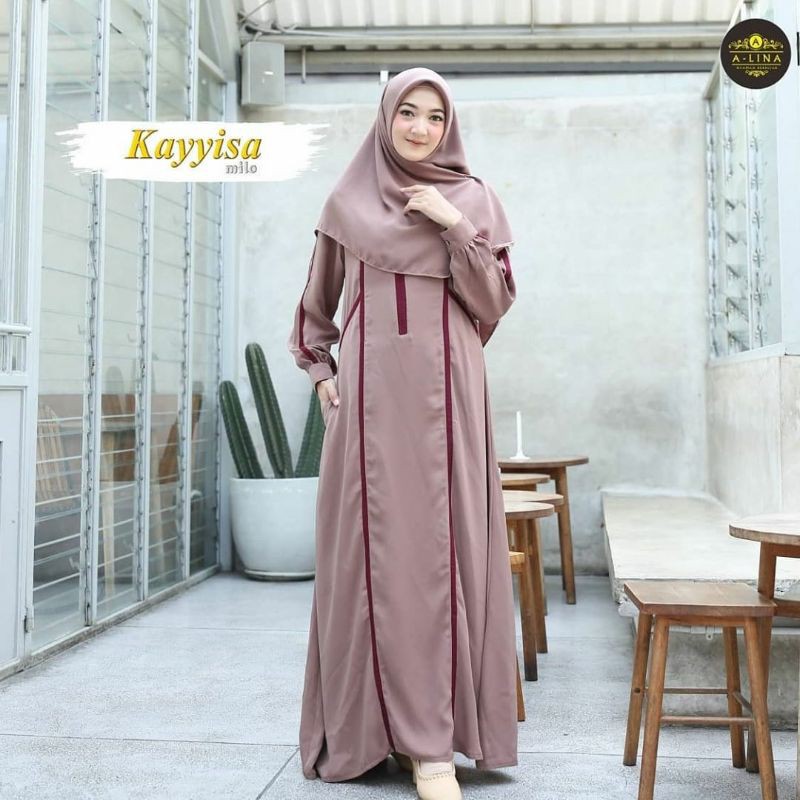 Baju Gamis Wanita Syar'i Muslim Remaja Sabinna Gamis Modis Wanita Lebaran 2021 Terbaru Super Kek Lt