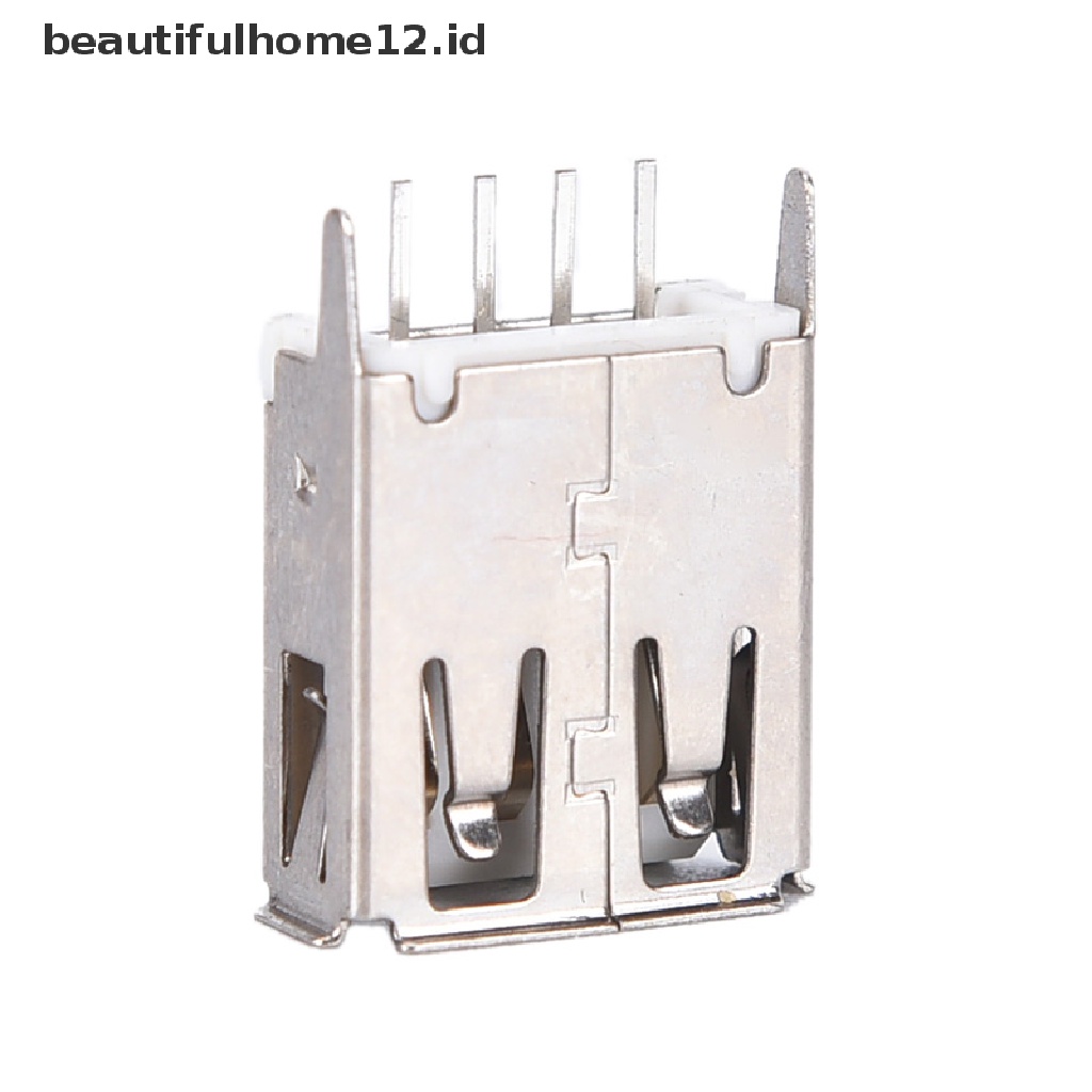 【beautifulhome12.id】 USB Female Socket Type A 4Pin 180 Degree Solder Connector .