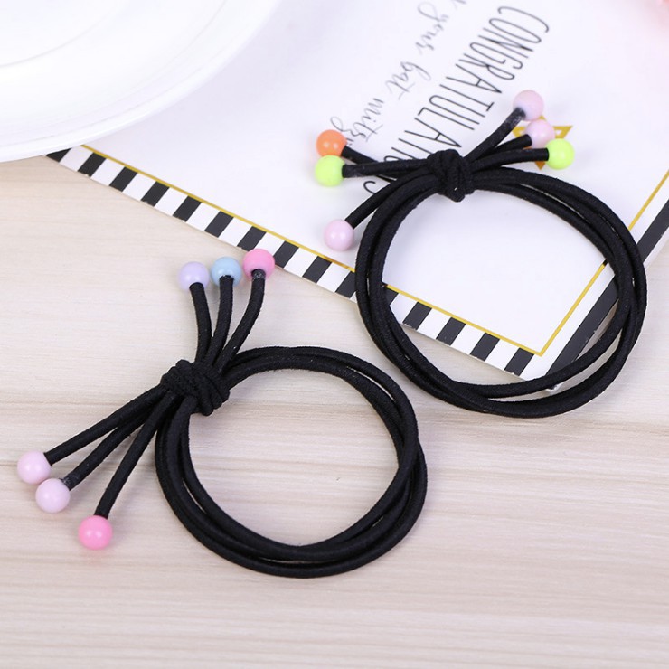 OVERFLOWS.ID Small Cherry Hairtie Ikat Tali Rambut Simpel Lucu Ala Korea Murah Jepit Rambut Isi 5