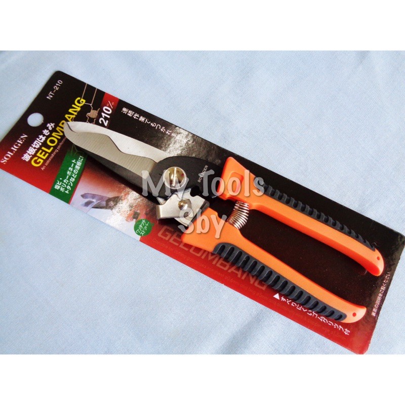 Gunting Seng Plat Baja Ringan Gelombang 8” Soligen