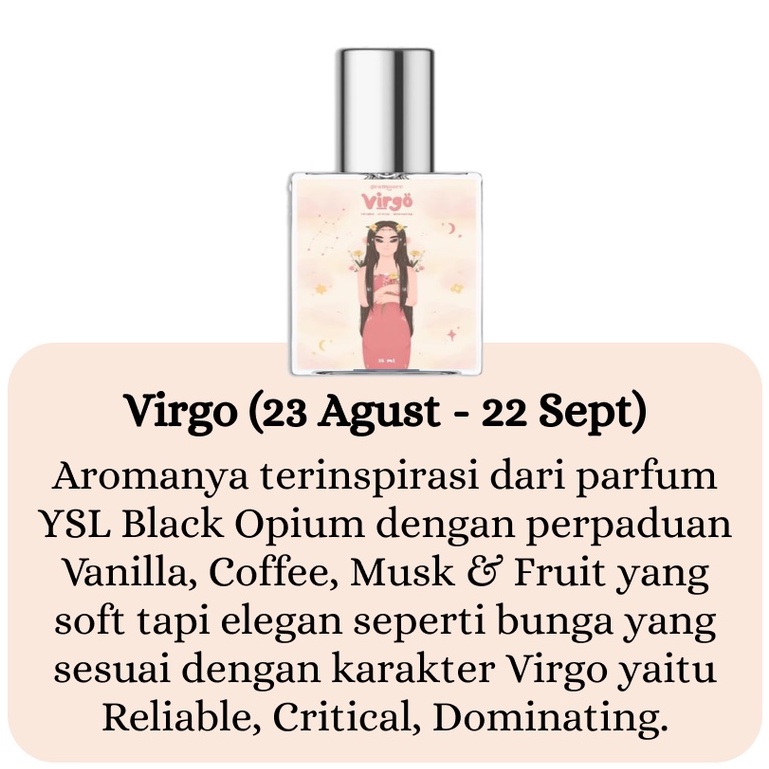 ❄️MATCHA❄️ GEAMOORE ZODIAC SERIES PARFUME - PARFUM ZODIAK SERIES BPOM ORIGINAL-VIRGO