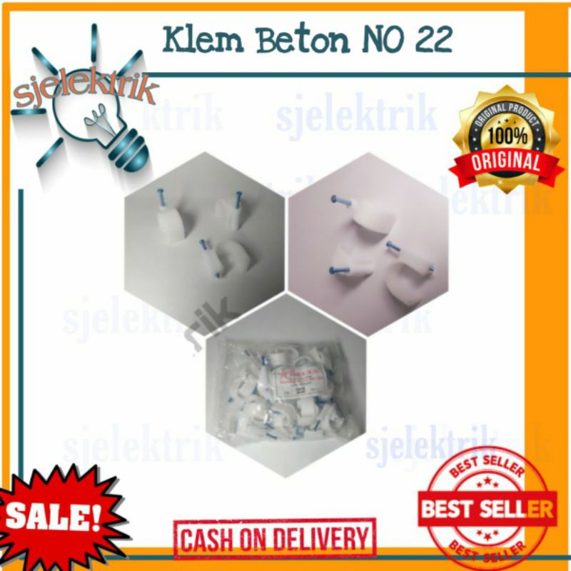 KLEM KABEL 22 / KLEM PIPA CONDUIT / KLEM KABEL PAKU BETON NO 22