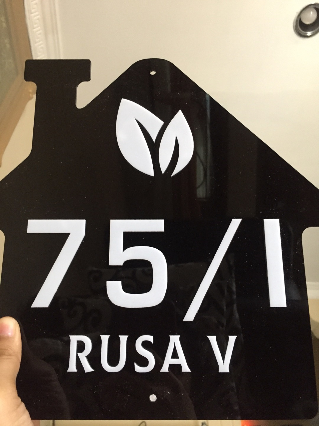 Nomor Rumah Akrilik 2 Layer Murah Bentuk Rumah Baru