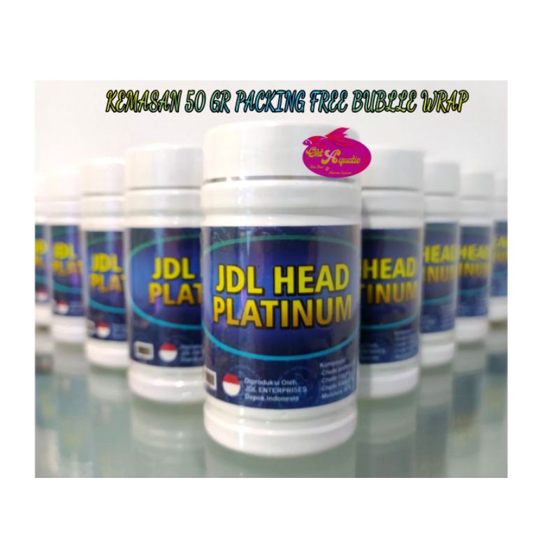 Pelet JDL HEAD PLATINUM 50 GR Pelet Ikan Louhan HEAD Platinum PAKAN LOUHAN JDL HEAD PLATINUM 50 GR