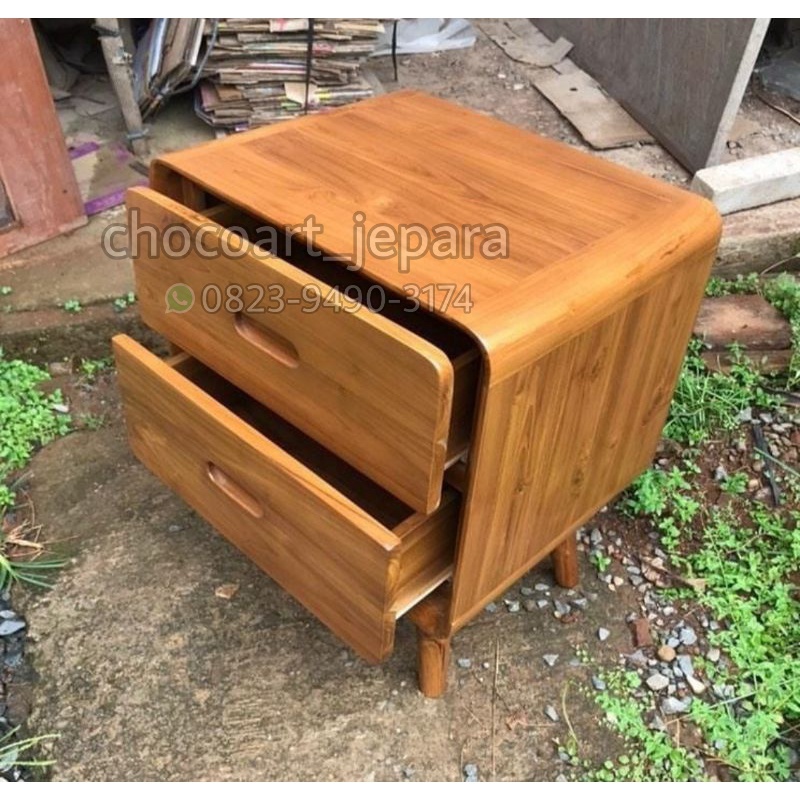 Nakas jati / nakas laci 2 kayu jati jepara /  Chocoart jepara / nakad retro / nakas minimalis jati