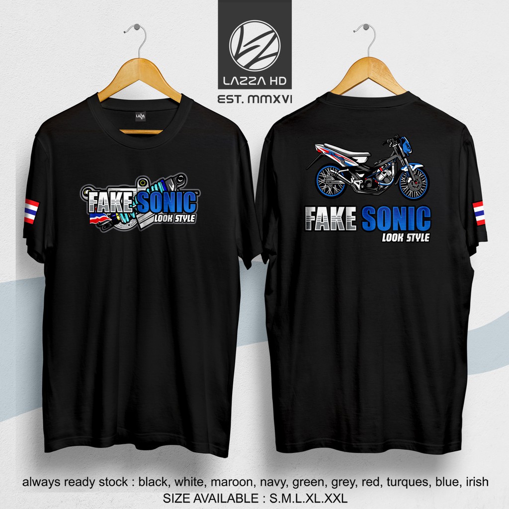 Kaos / Baju Distro FAKE MOTHAI BIKERS THAILOOK THAILAND HONDA SONIC SIMPLE Terlaris  -jhahis