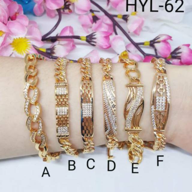 Gelang rantai xuping GX-36 uk 18Cm variasi lapis mas