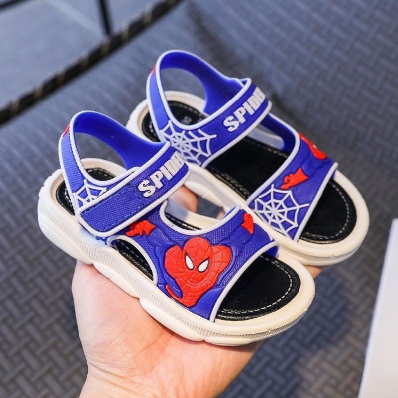 Medan Termurah KD023 Sandal anak laki import Size 21-30/Sendal tali anak spiderman import