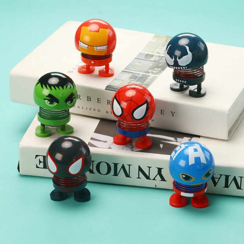 Pajangan Dashboard Mobil Figure Bobble head Pajangan Goyang Avengers Superhero Boneka Mobil Bisa Goyang SUPERHERO - Boneka Mobil - Boneka SUPERHERO Panjangan Dashboard Mobil SALE