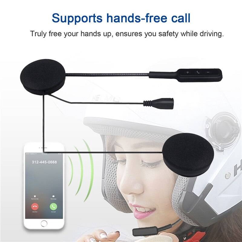 【COD Stock】 Motor Wireless Bluetooth Headset interphone T33 headset aux earphone Mendukung pemutaran MP3 interkom suara panggilan definisi tinggi-1
