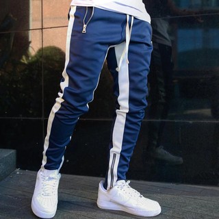 mens black skinny tracksuit