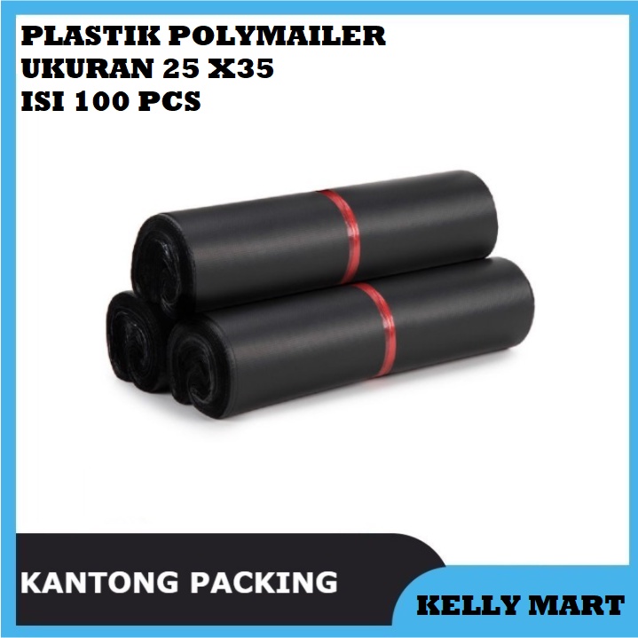 POLYMAILER PLASTIK PACKING ONLINE ISI 100 PCS UKURAN 25X35 / PLASTIK POLYMAILER UK 25X35 ISI 100 PCS