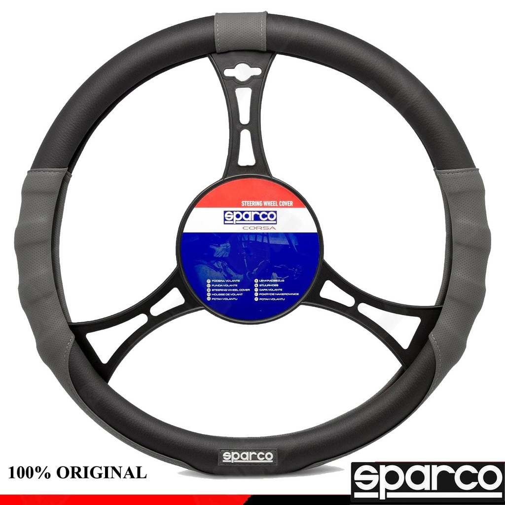Cover Stir / Sarung Stir Mobil Kulit Microfiber SPARCO Sport Original