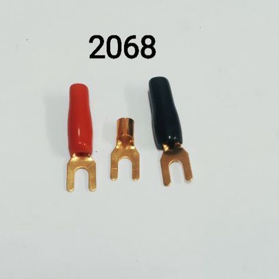 skun spade Y gold plated untuk kabel 14 awg,12awg skun amplifier mobil skun audio mobil bahan berkua
