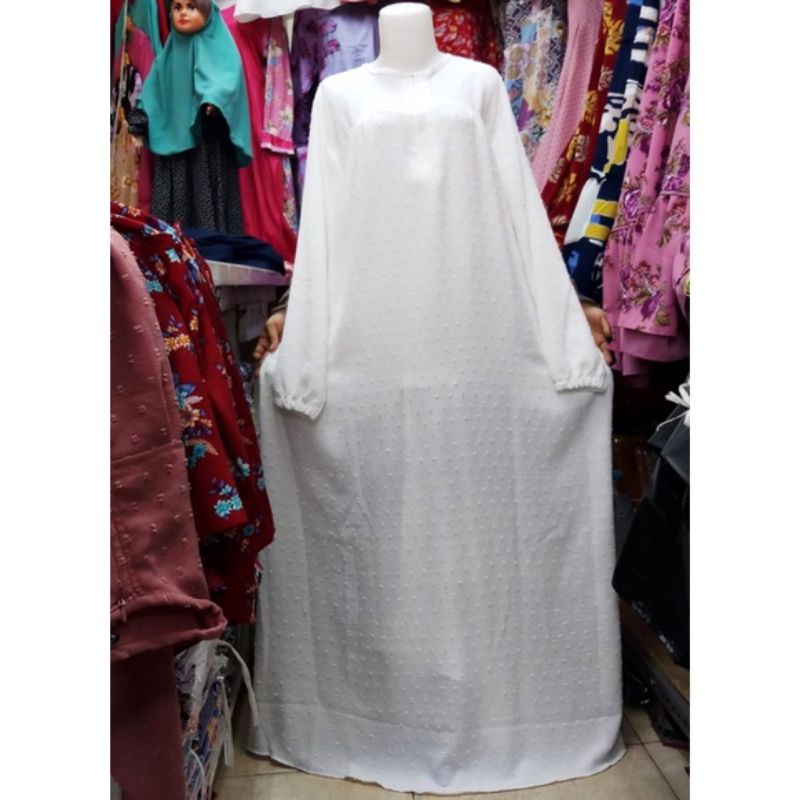 Gamis Lebaran Crincle Rubiah Warna BW