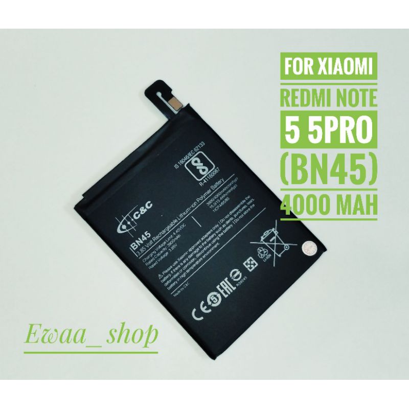 BATTERY BATERAI BATRE XIAOMI REDMI NOTE 5 PRO (BN45) C&amp;C ORIGINAL